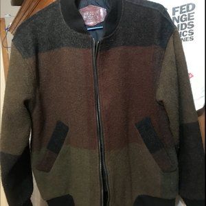 Woolrich Vintage 1960s Wool Bomber Jacket Coat - Medium